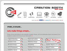 Tablet Screenshot of creationbooth.com